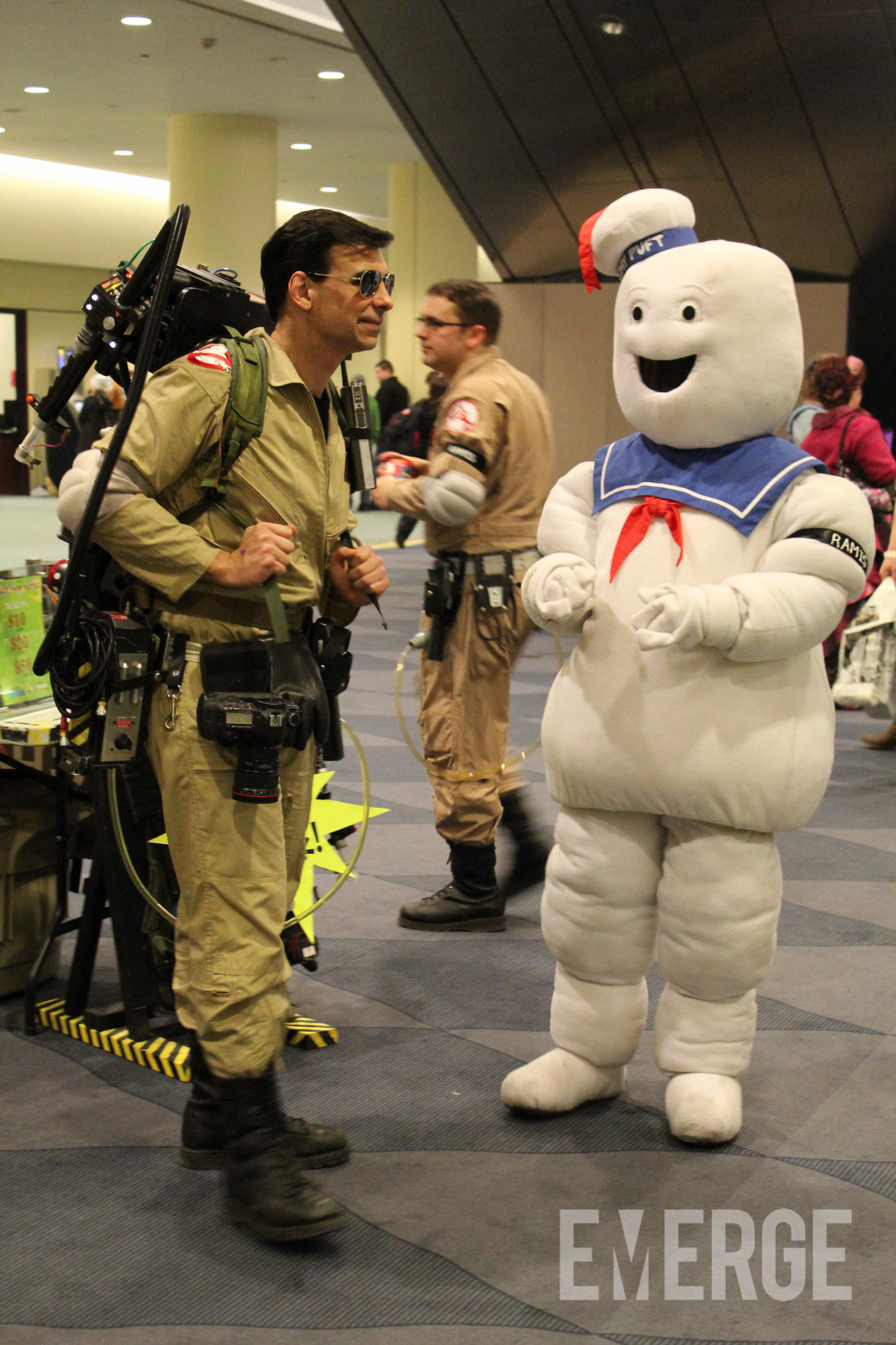 Moments before the Stay Puft Marshmallow man went on a rampage in New York, I wonder what the Ghost Busters said?