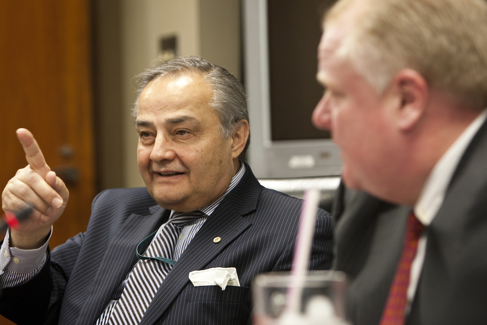NEPMCC president, Thomas Saras met with Toronto Mayor Rob Ford on Jan. 14, 2014 Photo credit: PHOTO BY POOYAN TABATABDEI/NVP