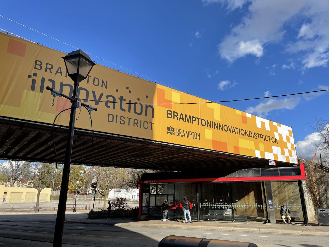 a sign that reads "Brampton Innovation Center"